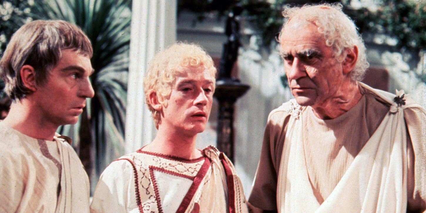 Derek Jacobi, John Hurt, and George Baker in 'I, Claudius'