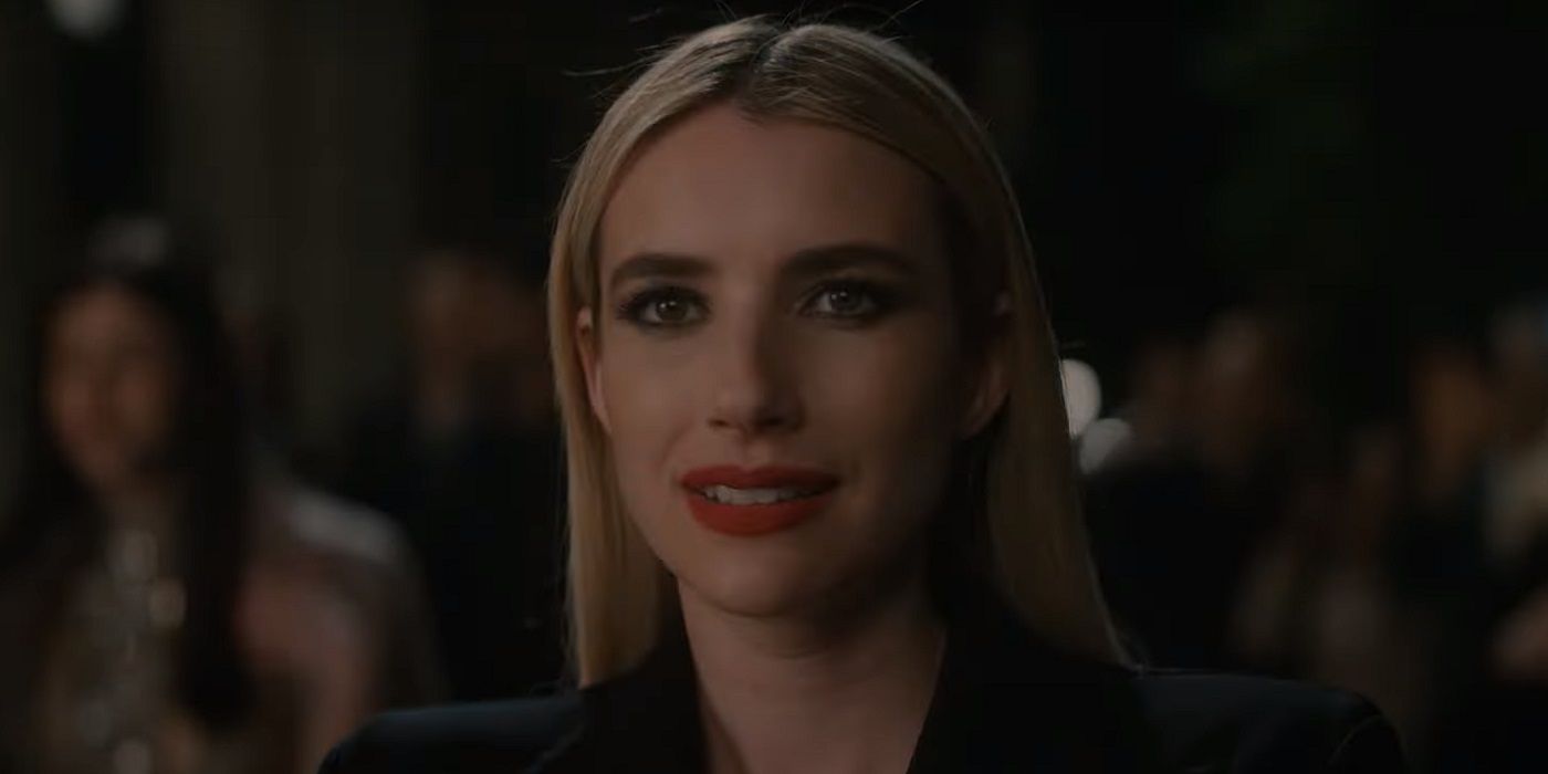 Emma Roberts as Anna looking worried in American Horror Story: Delicate