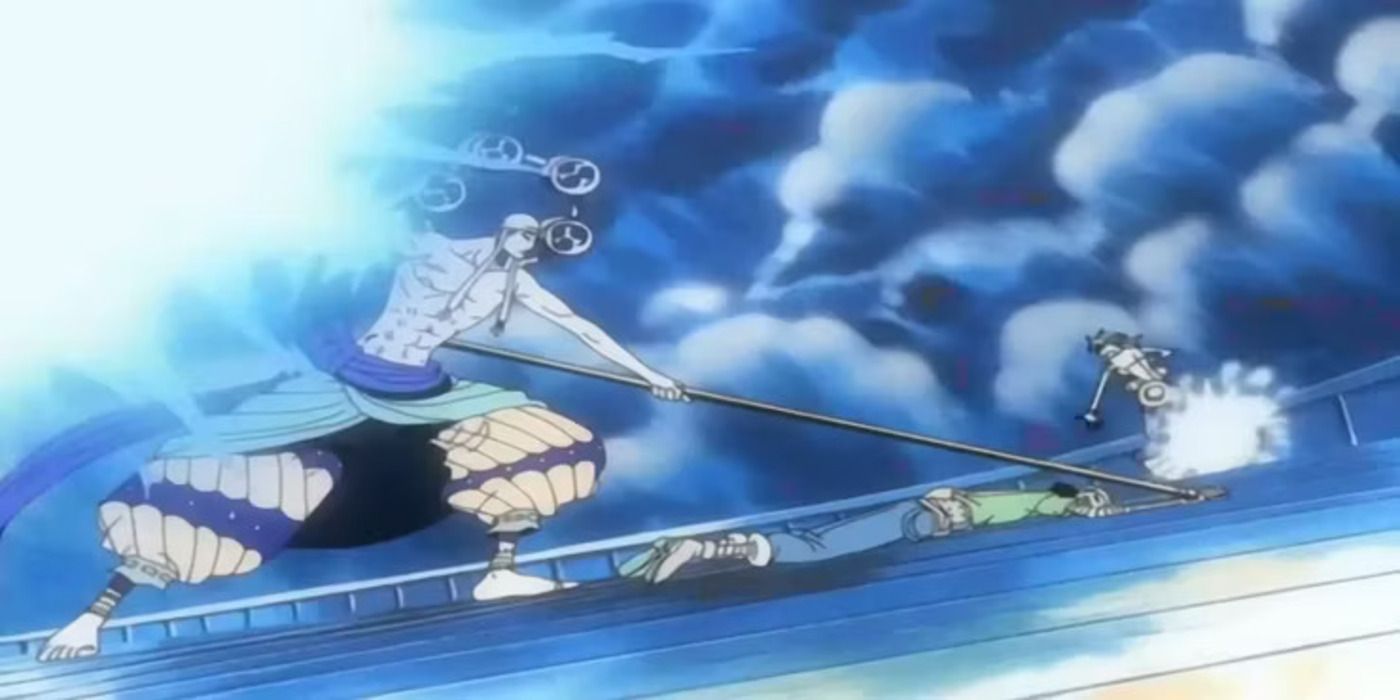 Enel in One Piece, attacking Straw Hat Pirates