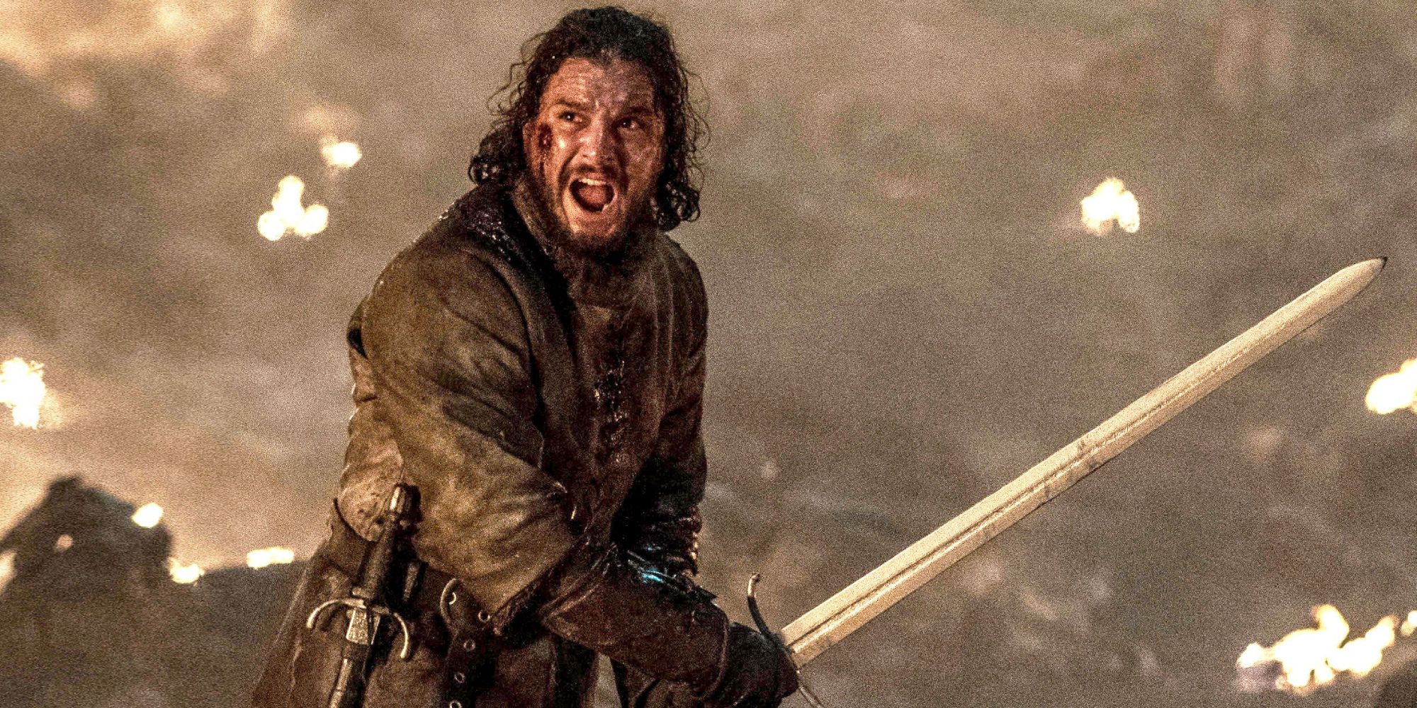 Kit Harington as Jon Snow in The Long Night episode of Game of Thrones