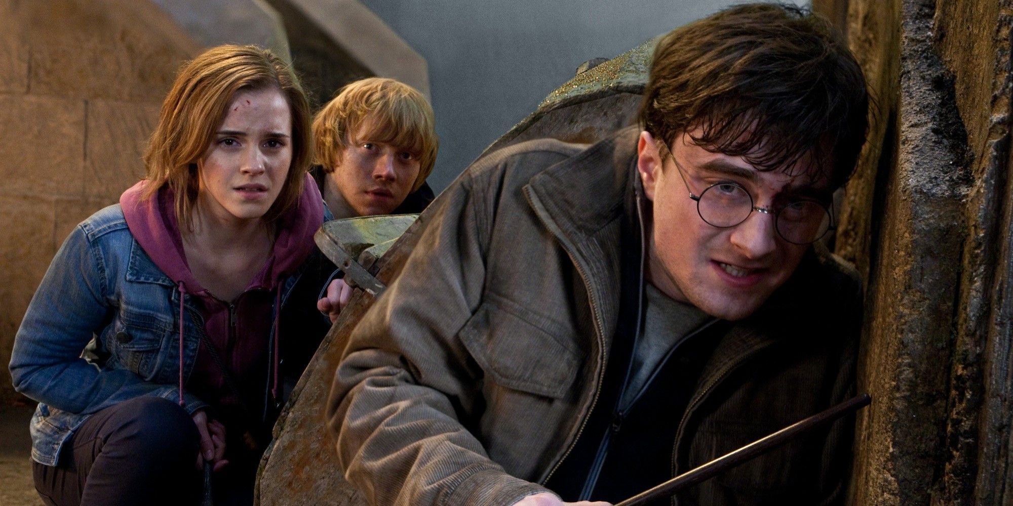 Hermoine, Ron, and Harry in 'Harry Potter and the Deathly Hallows Part 2