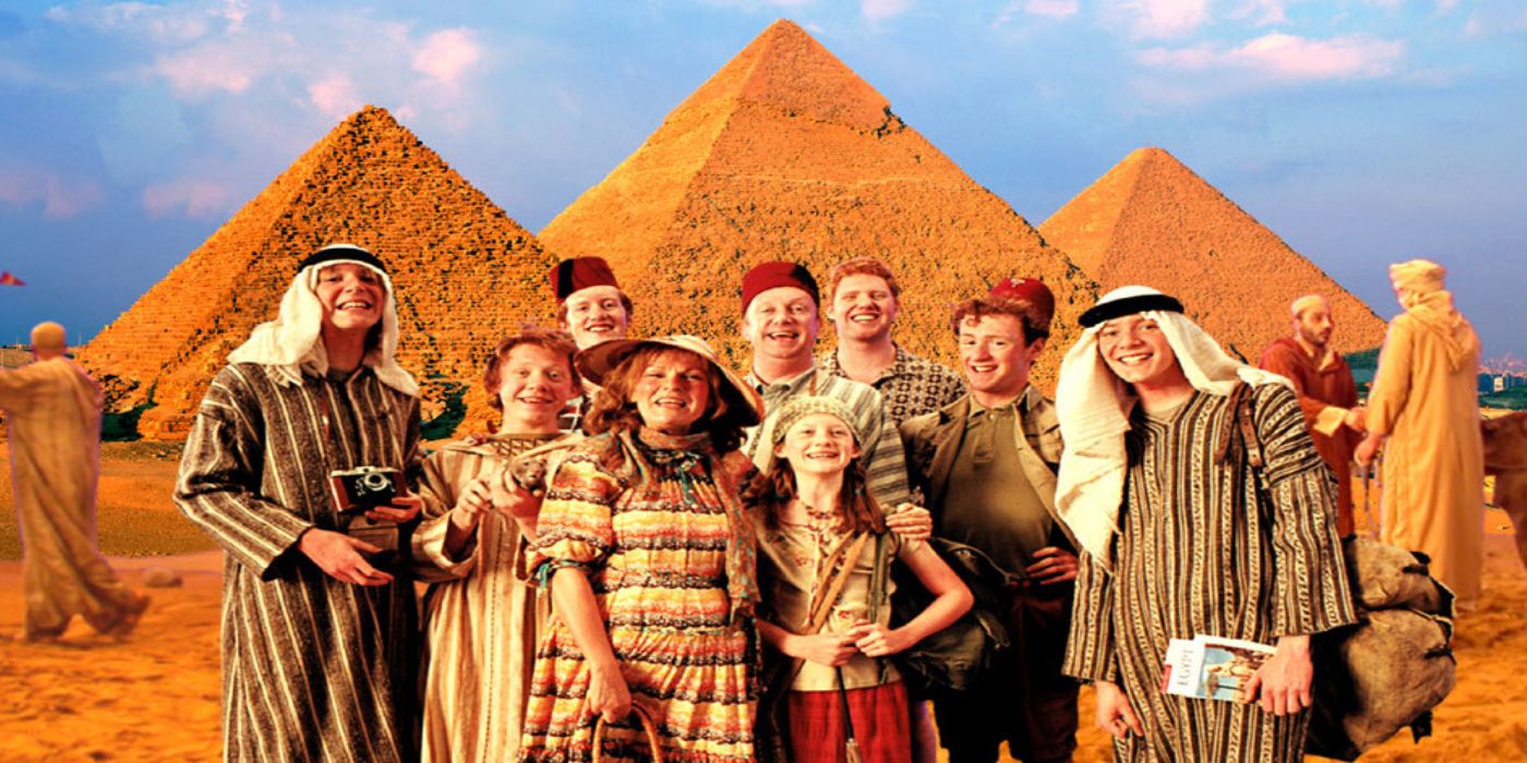 A family photo of the Weasleys in Egypt in Harry Potter and the Prisoner of Azkaban
