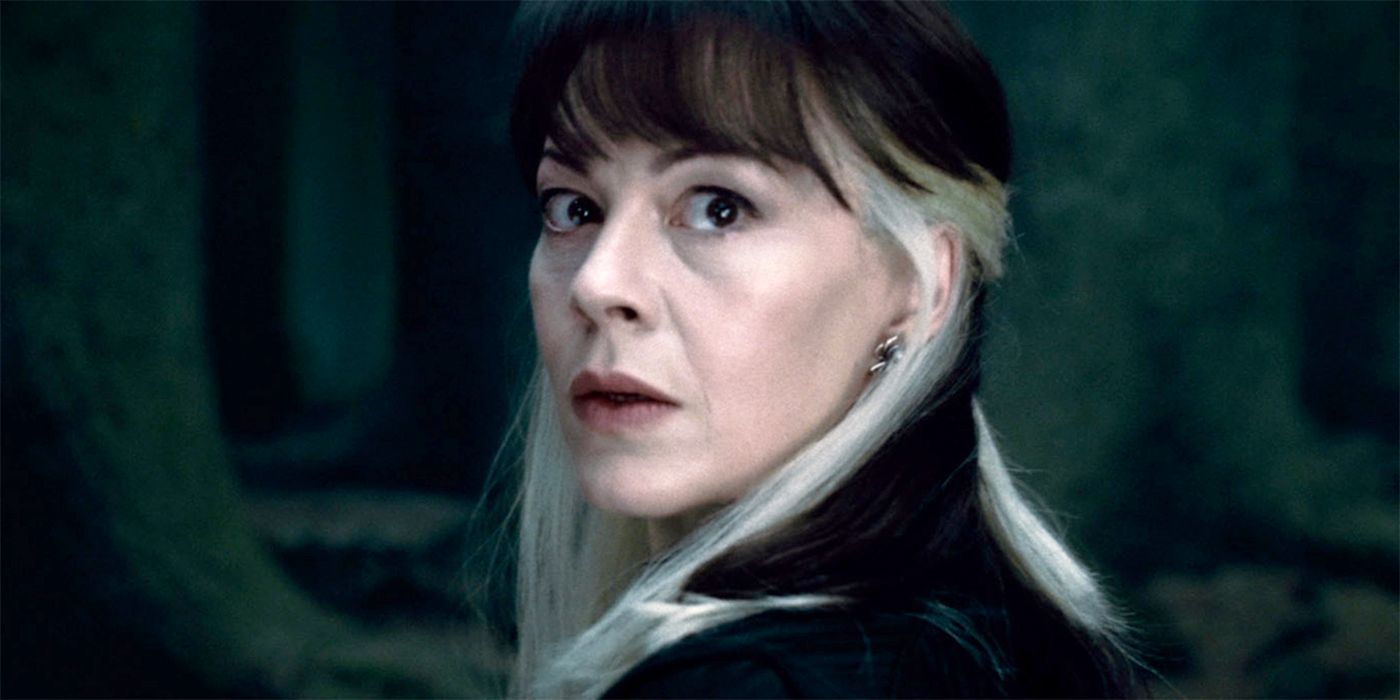 Helen McCrory como Narcissa Malfoy em Harry Potter e as Relíquias da Morte