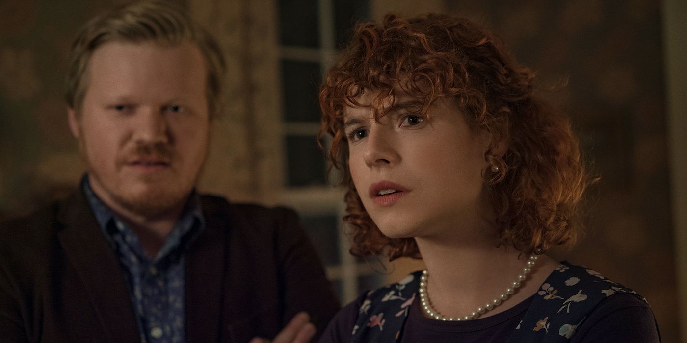 Jessie Buckley and Jesse Plemons in I'm Thinking of Ending Things