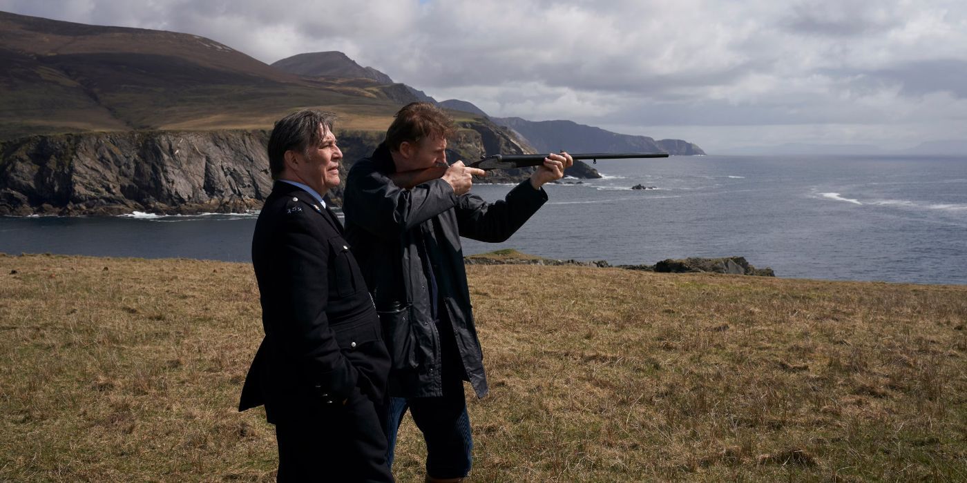 Liam Neeson and Ciaran Hinds in 'In the Land of Saints and Sinners'