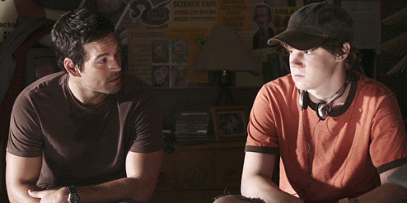 Eddie Cibrian and Evan Peters in the 2005 series, 'Invasion.' 