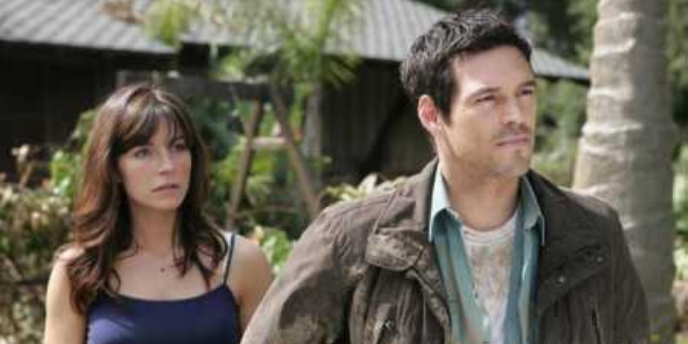 Lisa Sheridan and Eddie Cibrian in the 2005 TV series, 'Invasion.' 