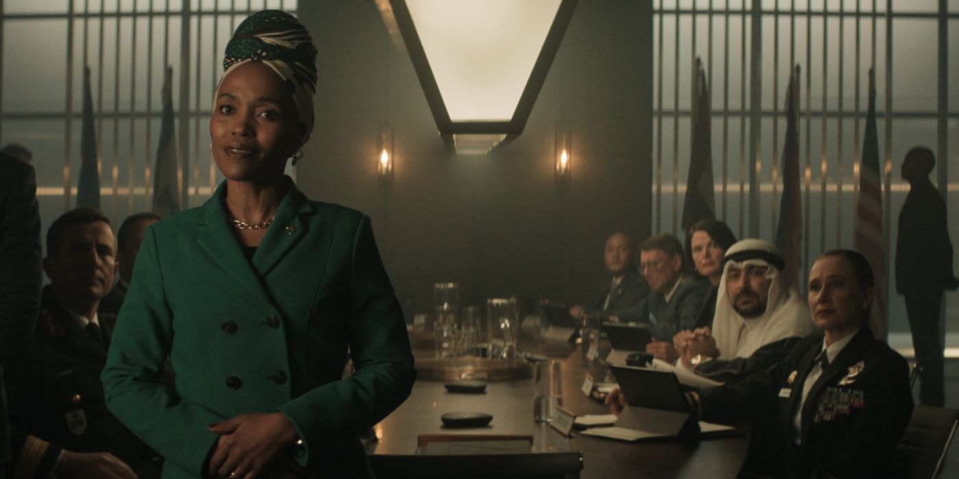 Moshidi Motshegwa as President Benya Mabote in Season 2, Episode 3 of 'Invasion.' 