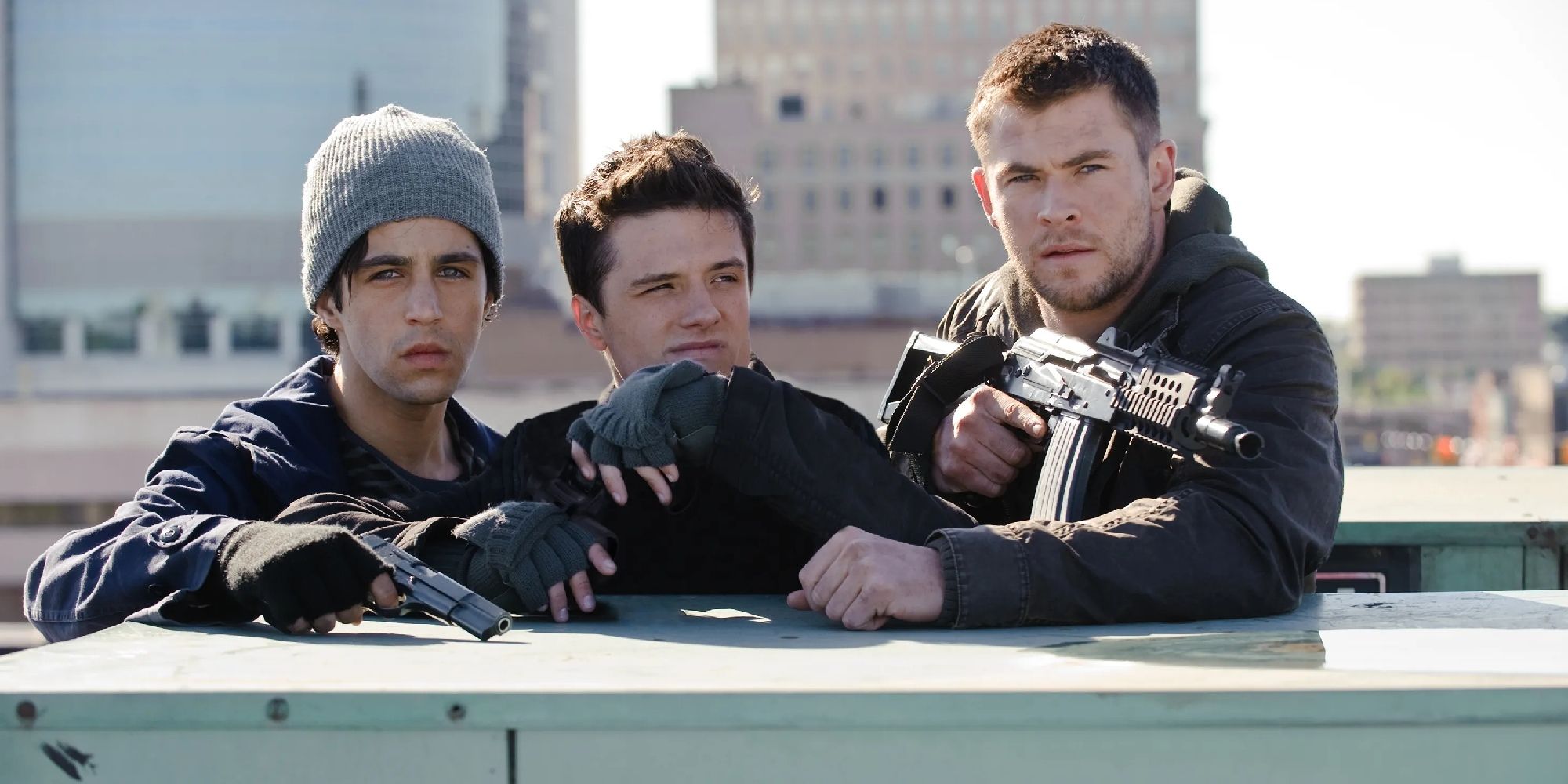 Josh Hutcherson, Chris Hemsworth, and Josh Peck in Red Dawn