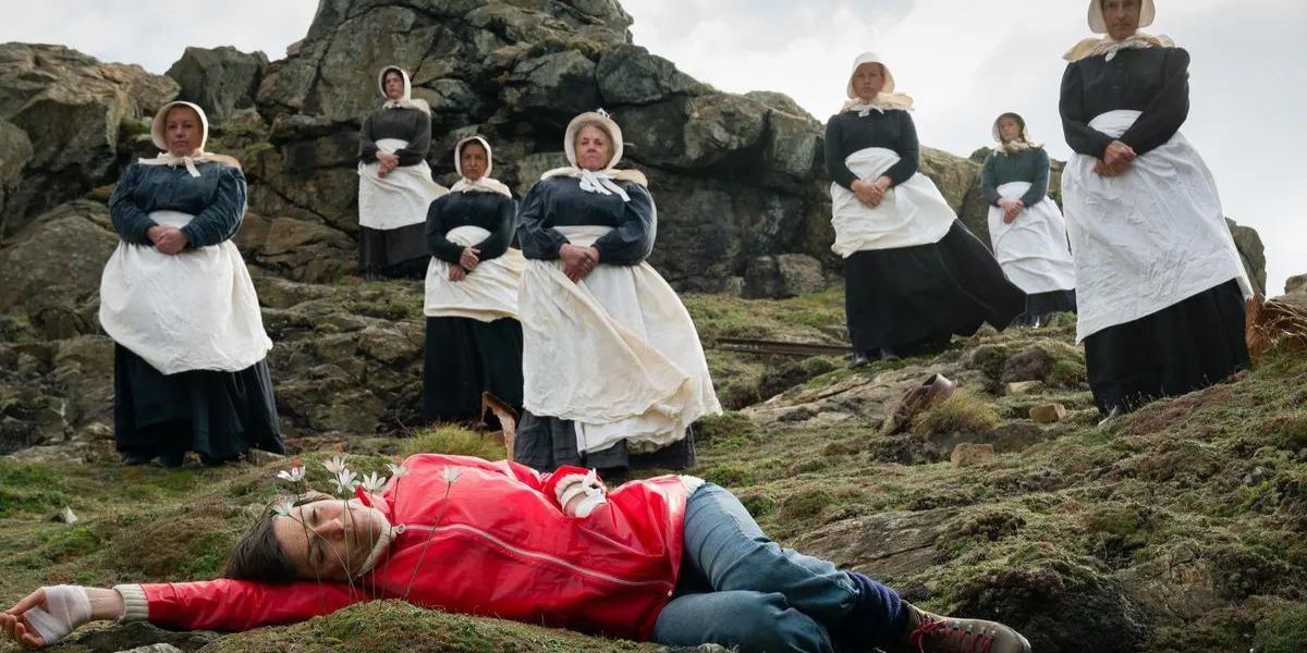 Mary Woodvine in Mark Jenkin's Enys Men set on a Cornish island
