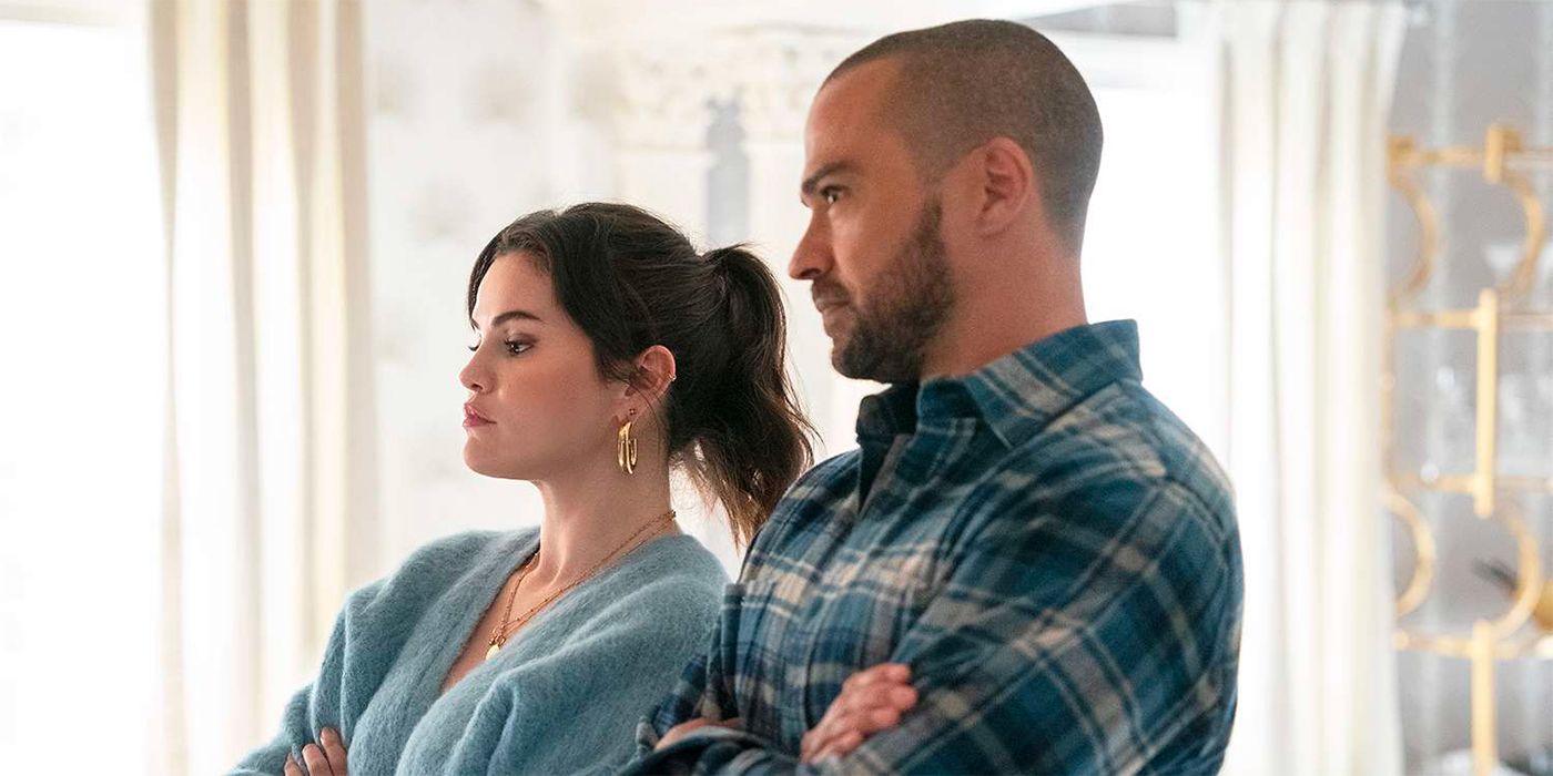 Selena Gomez and Jesse Williams in Only Murders in the Building Season 3