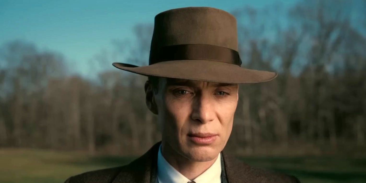 Cillian Murphy as Rober Oppenheimer looking desolated in 'Oppenheimer' (2023)