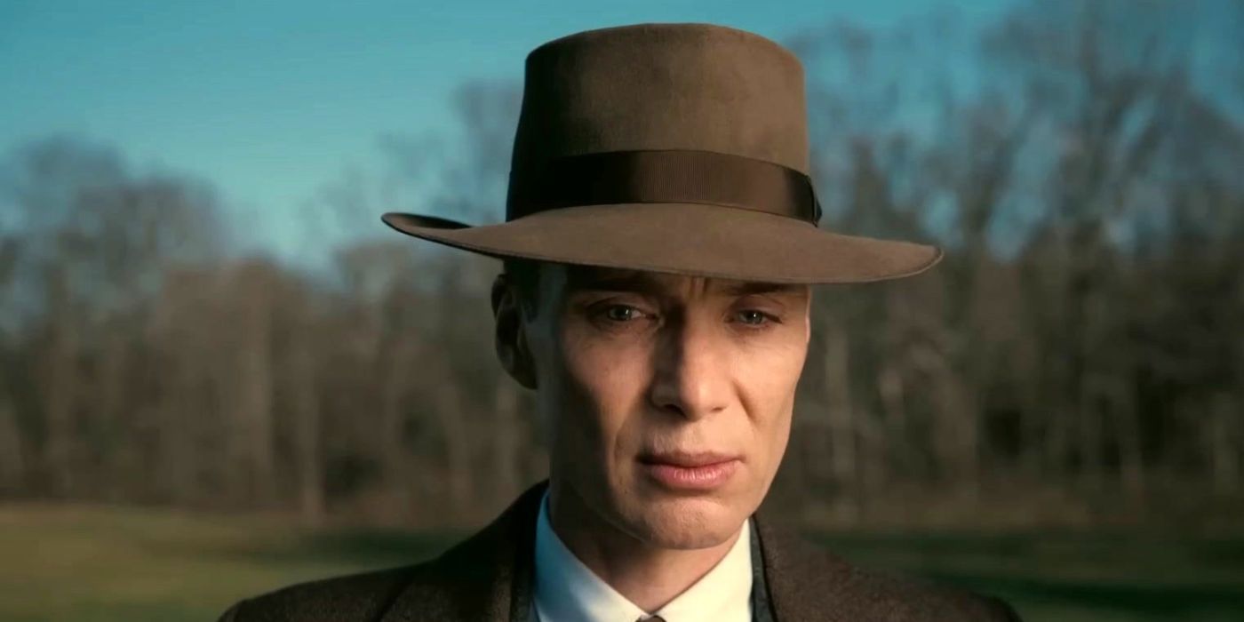 Cillian Murphy as J. Robert Oppenheimer looking desolated in 'Oppenheimer' (2023)