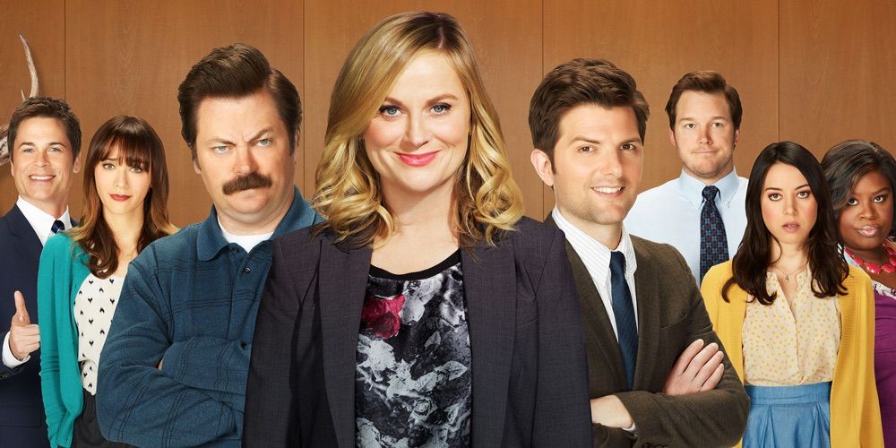 main characters of Parks and Rec poster