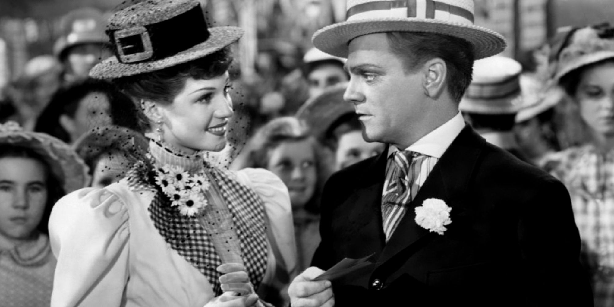 Rita Hayworth and James Cagney in The Strawberry Blonde