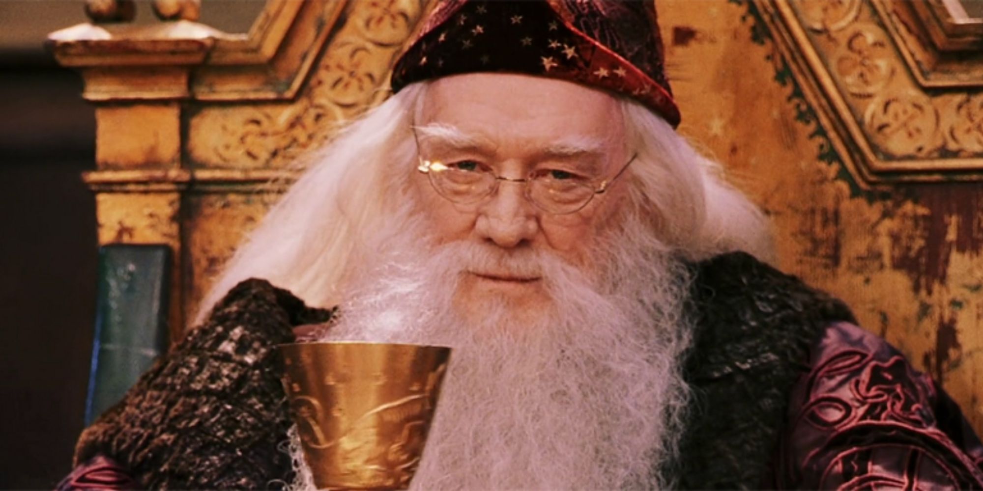 Richard Harris as Professor Albus Dumbledore in "Harry Potter and the Sorcerer's Stone' (2001)