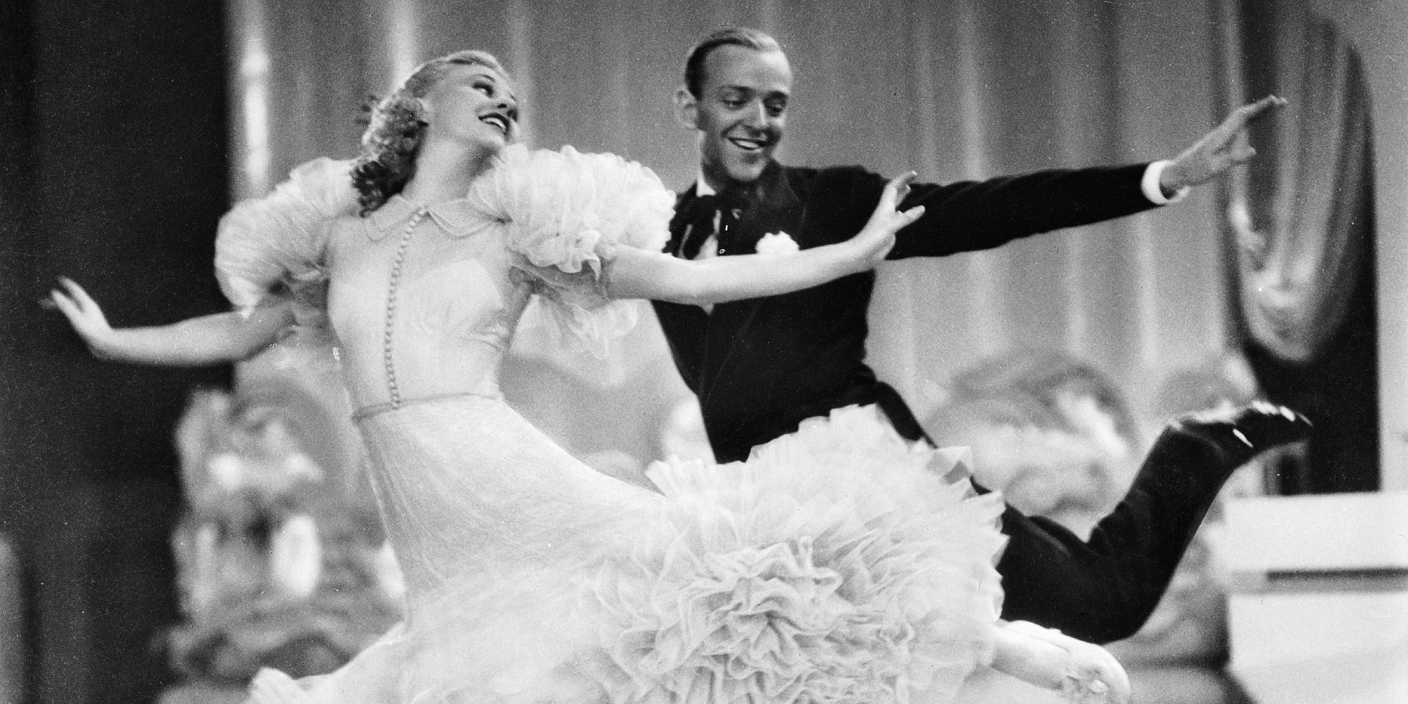 Ginger Rogers and Fred Astaire as Penny and Lucky dancing in Swing Time - 1936