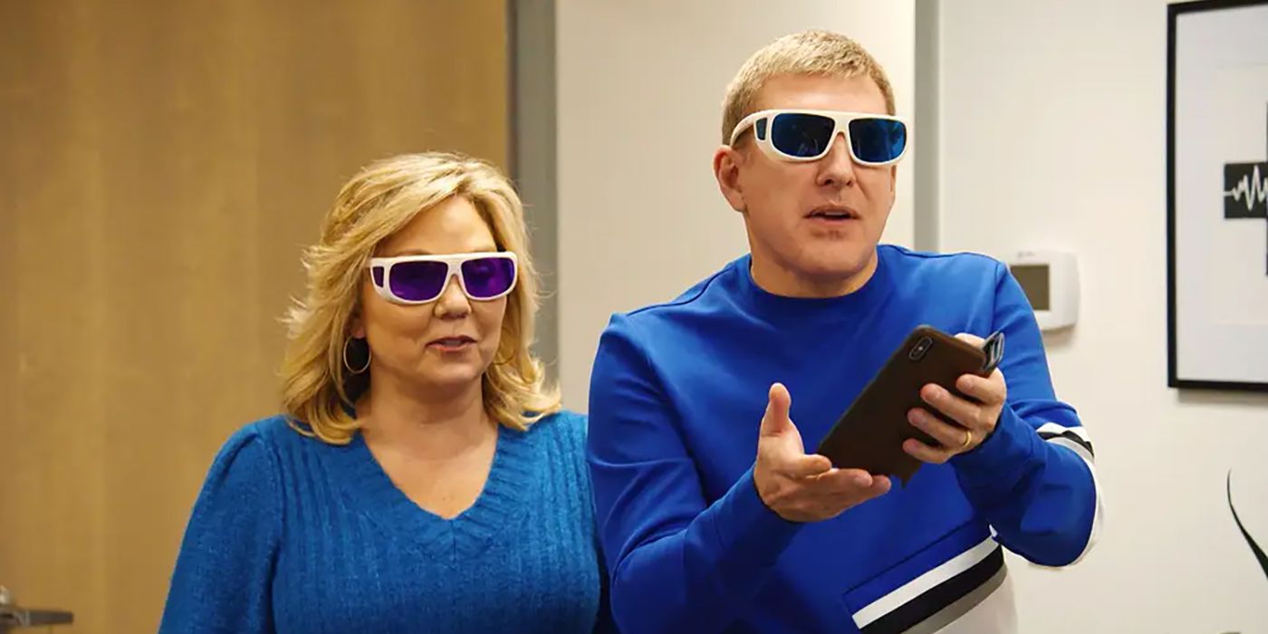todd and julie chrisley with glasses on 