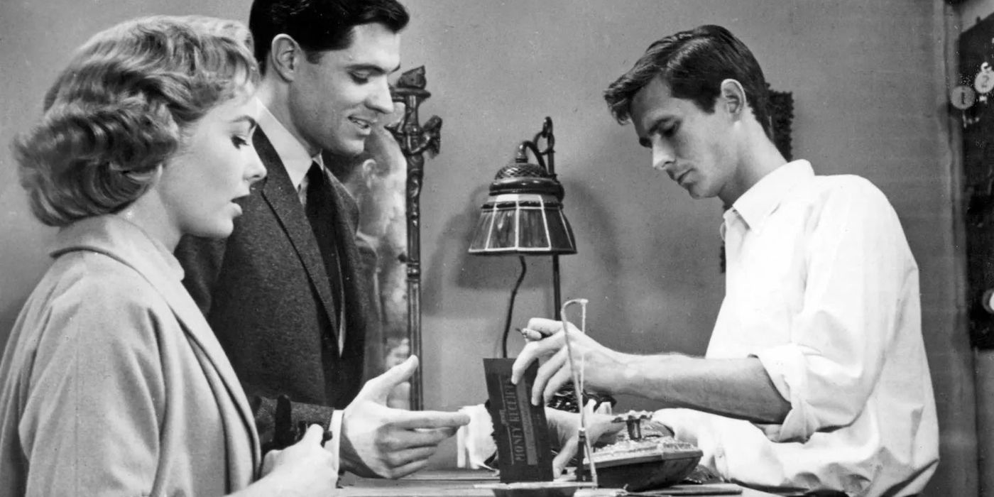 Vera Miles, John Gavin and Anthony Perkins in Psycho