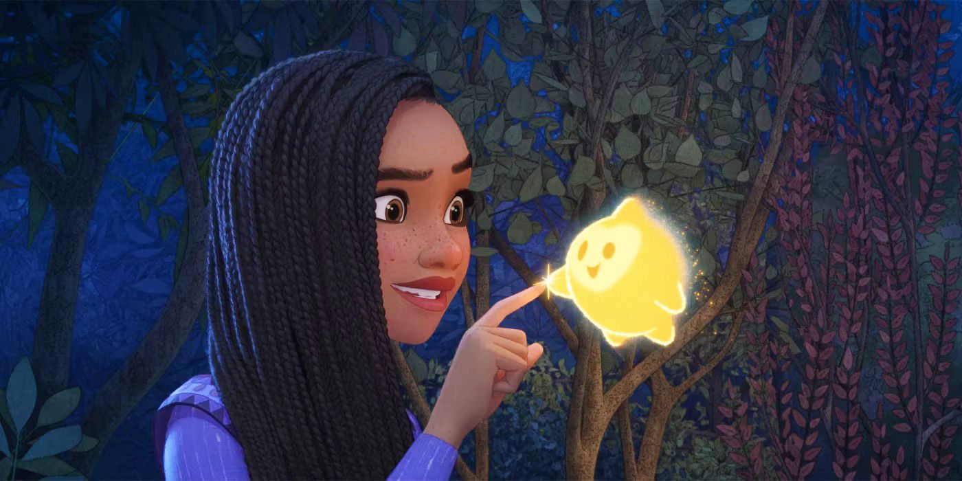 Asha, voiced by Ariana DeBose, and Star in Wish
