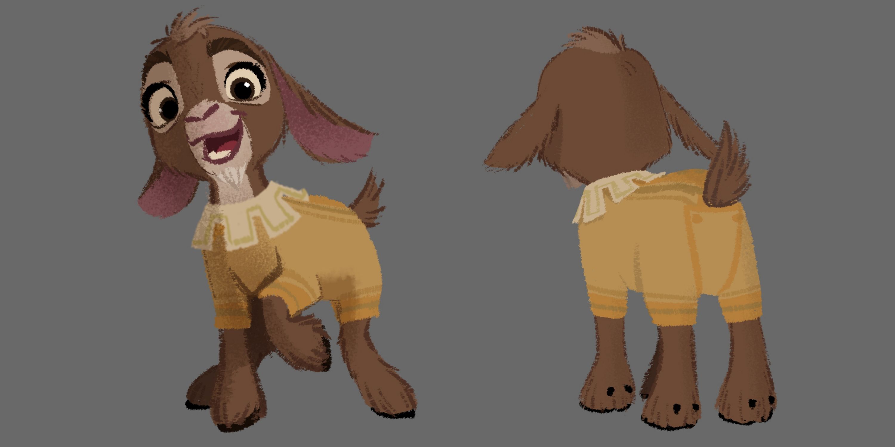 Concept art for Valentino the Goat in Wish