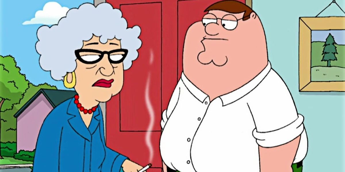 Peter and his mother in Family Guy