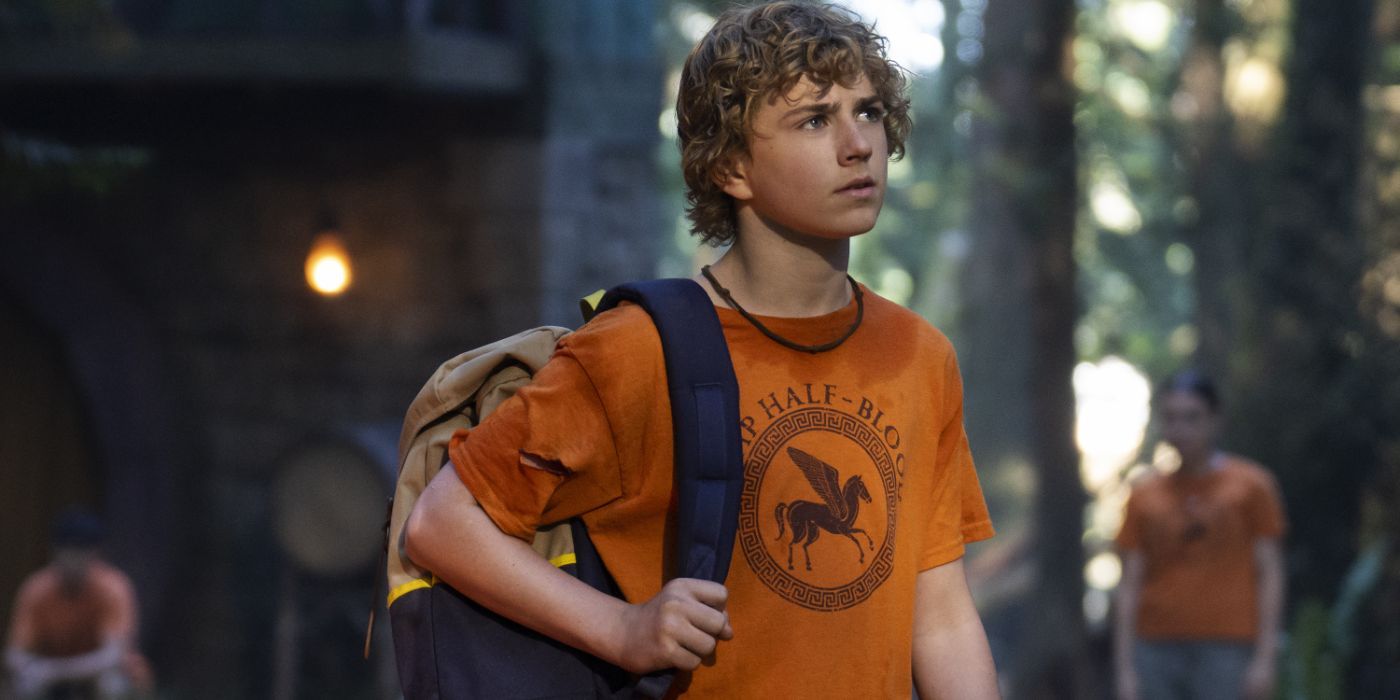 Percy (Walker Scobell) at Camp Half-Blood in Percy Jackson and the Olympians