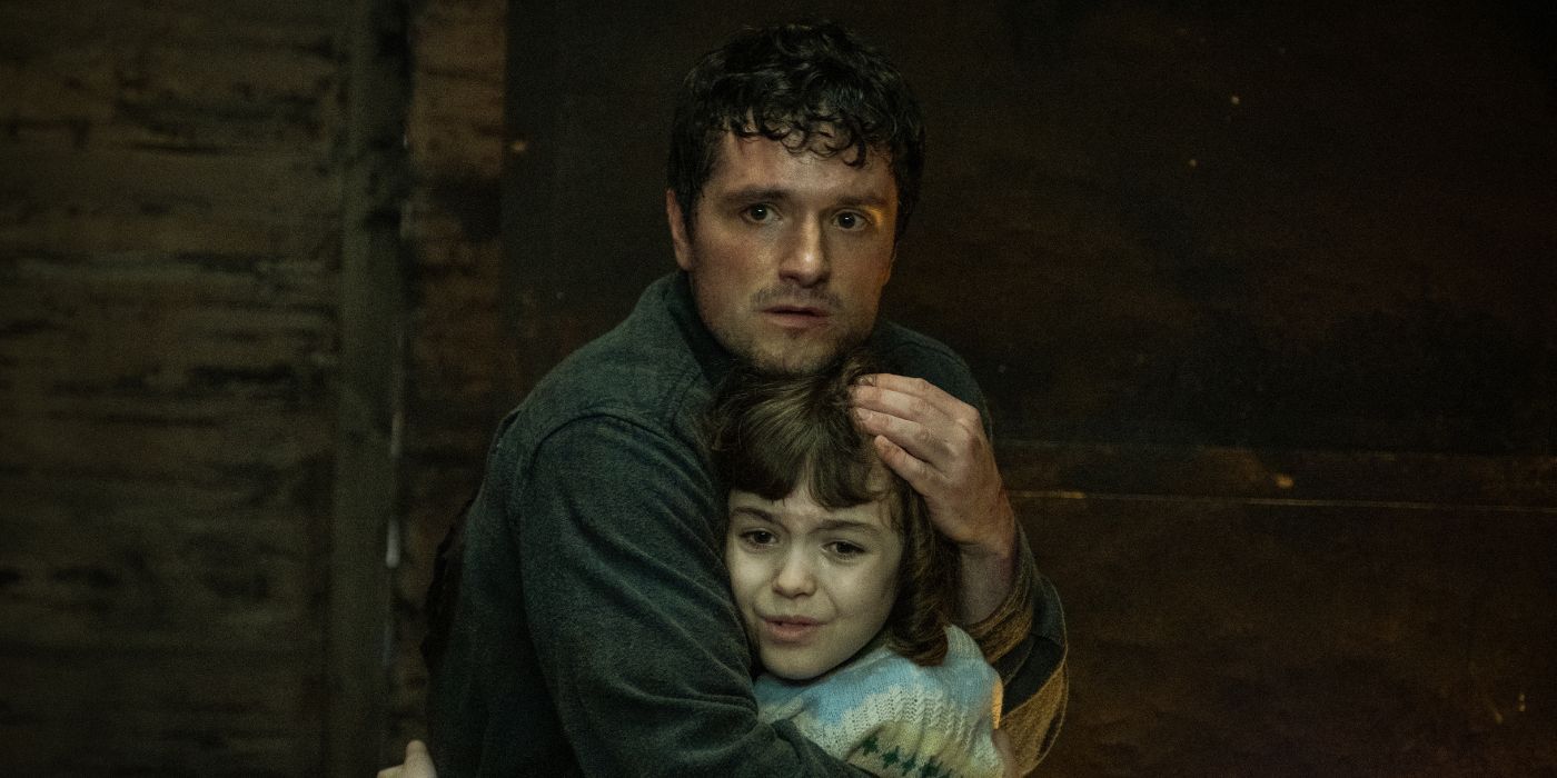 Josh Hutcherson and Piper Rubio as Mike and Abby in Five Nights at Freddys
