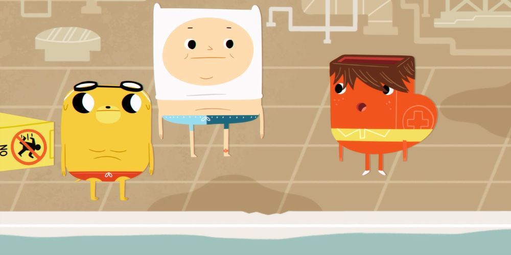 Finn and Jake at the water park