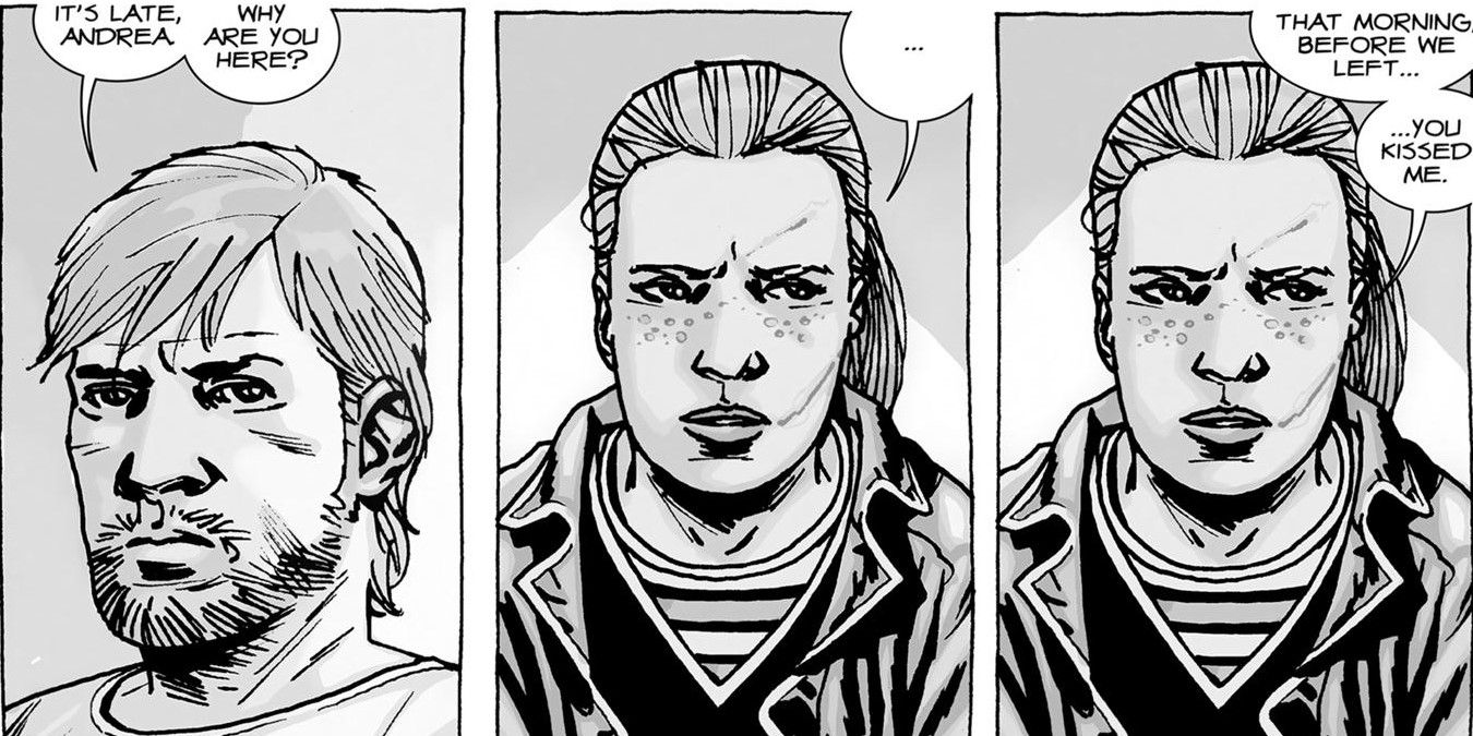 Andrea and Rick in 'The Walking Dead' comics