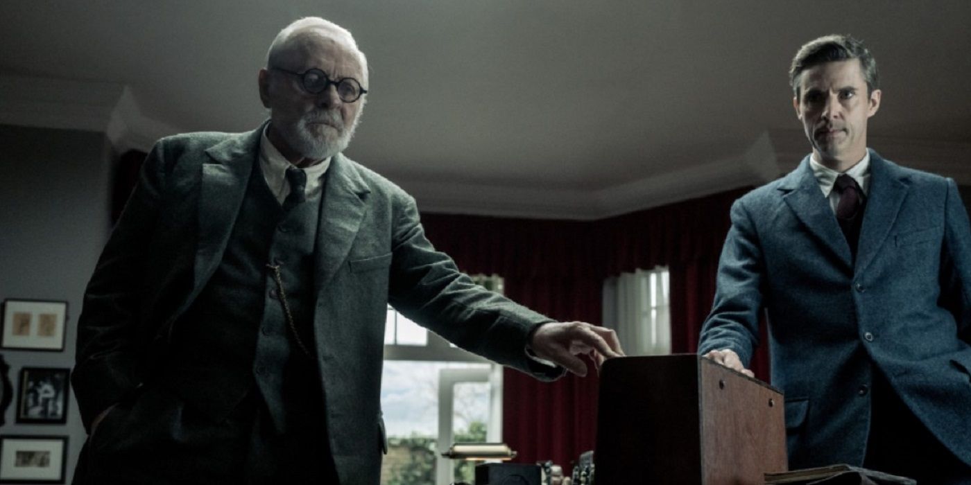 Anthony-Hopkins and Mathew Goode in Freud's Last Session