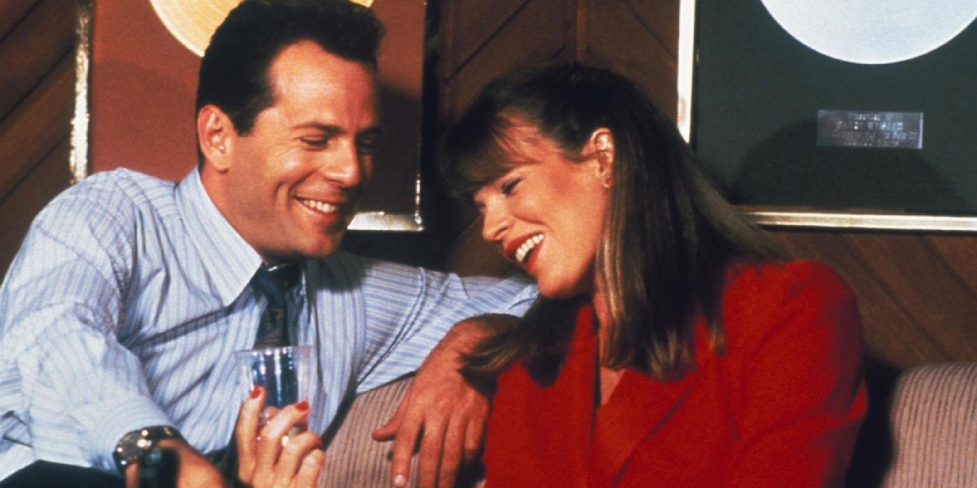 Walter and Nadia laughing together in Blind Date - 1987