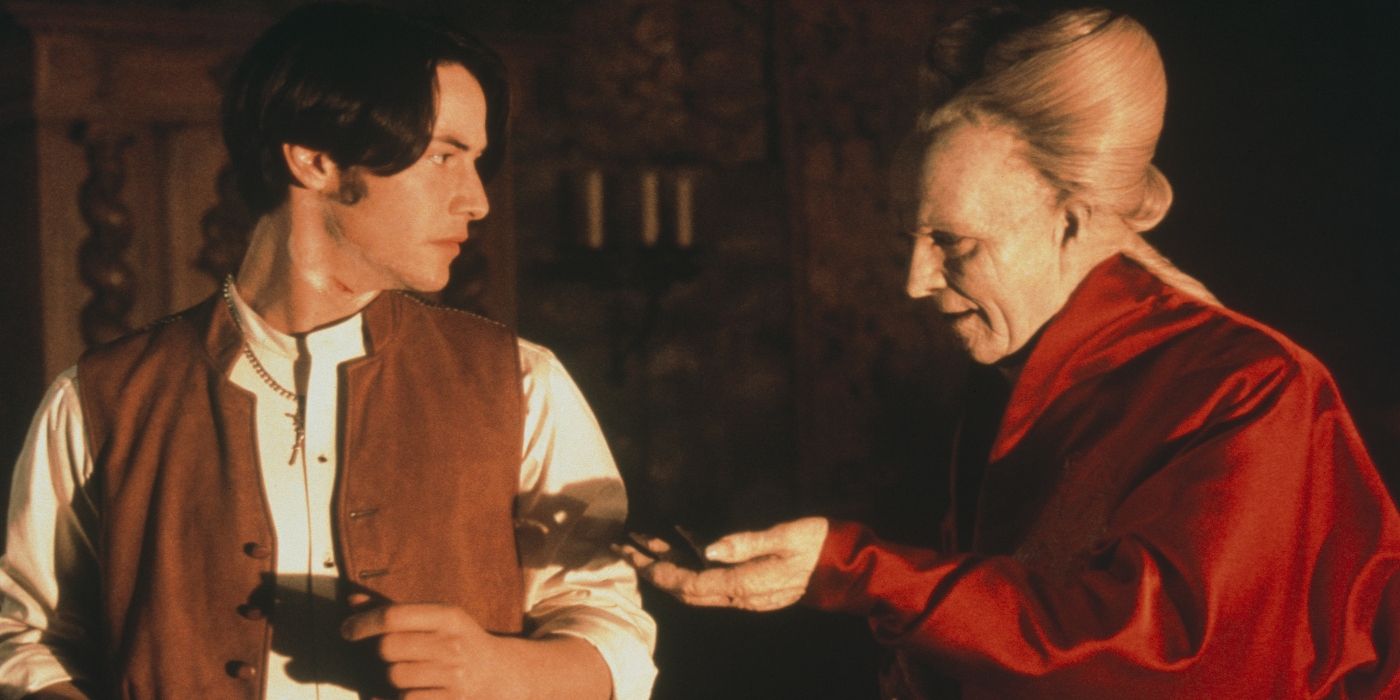 Gary Oldman as Dracula speaking to Keanu Reeves as Jonathan Harker in Bram Stoker's Dracula
