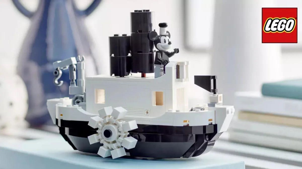 Mickey Mouse Goes Back to His Roots in LEGO Steamboat Willie Set