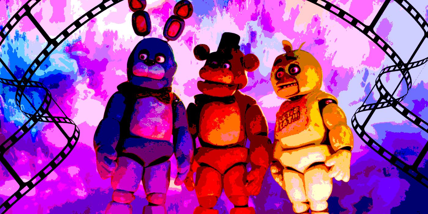 Custom Image of the Five Nights at Freddy's animatronics against a bright, multicolored backdrop