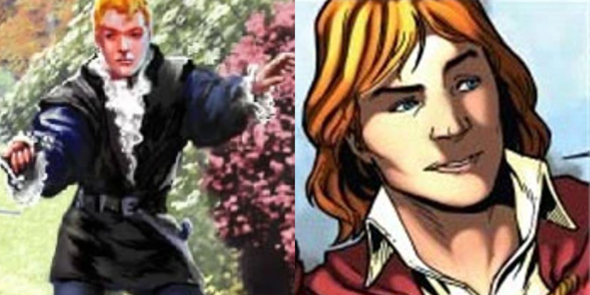 Left: Gawyn as he appears in the CCG Right: Gawyn as he appears in the WoT graphic novels