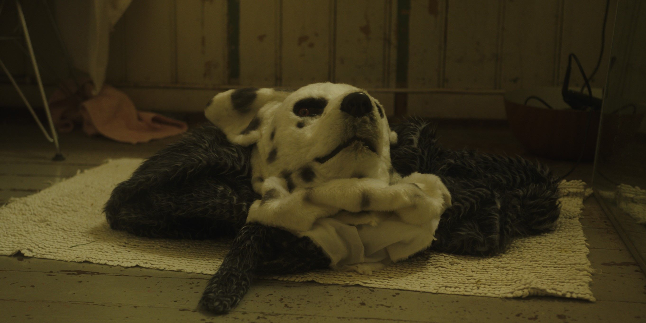 A dog costume on the floor in 'Good Boy'
