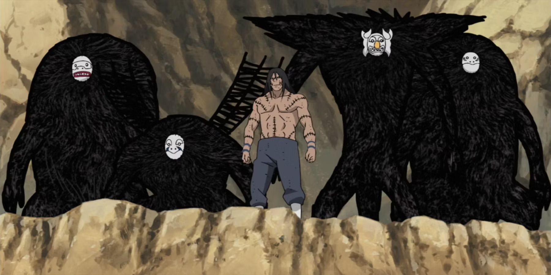 Kakuzu's and his three Animal Masks