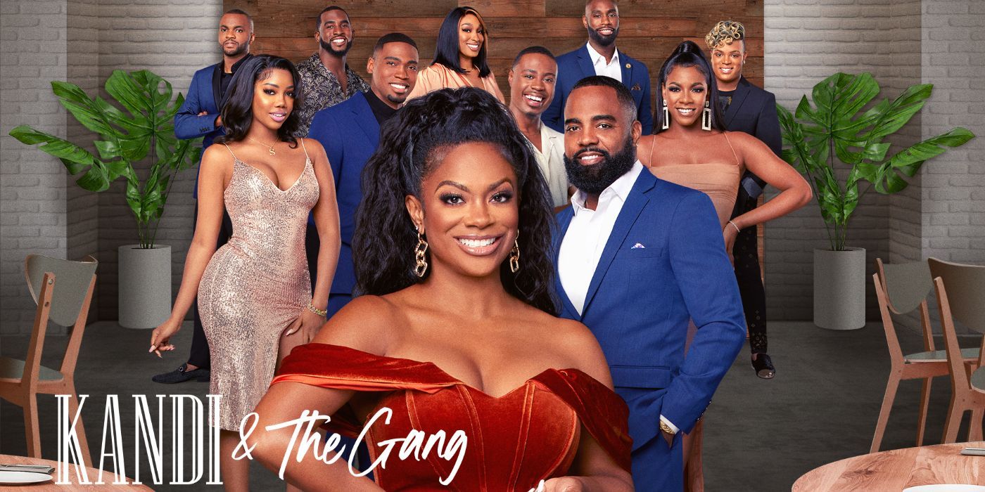 Kandi Burruss and Todd Tucker with the 'Kandi and the Gang' cast