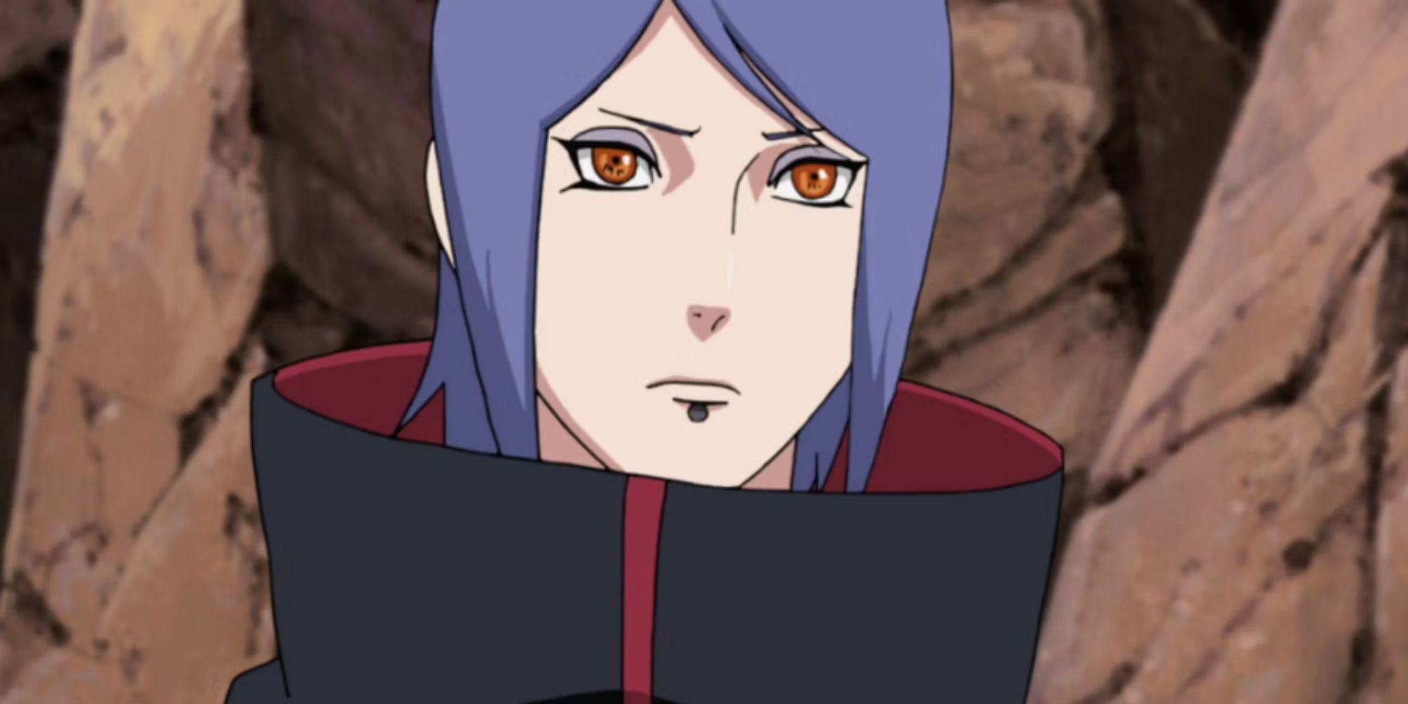 Konan in Naruto, Wearing Akatsuki uniform