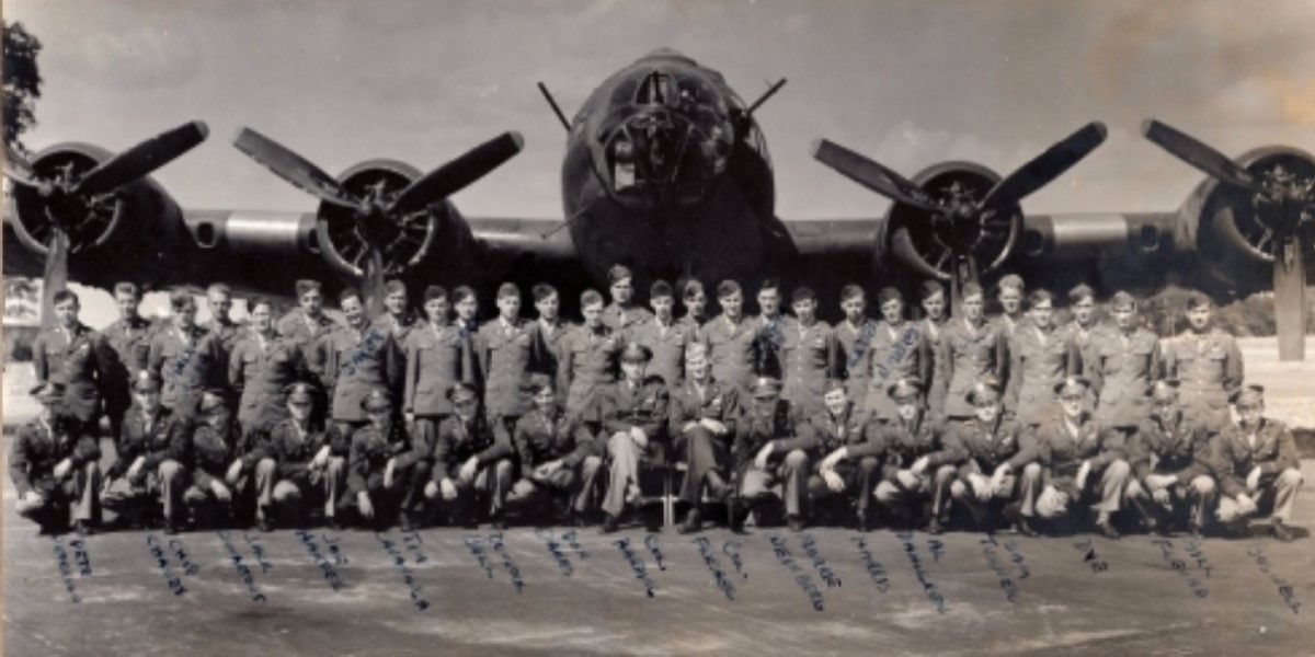 The first group of 100th Bomb Group personnel to receive the Air Medal ('Masters of the Air')