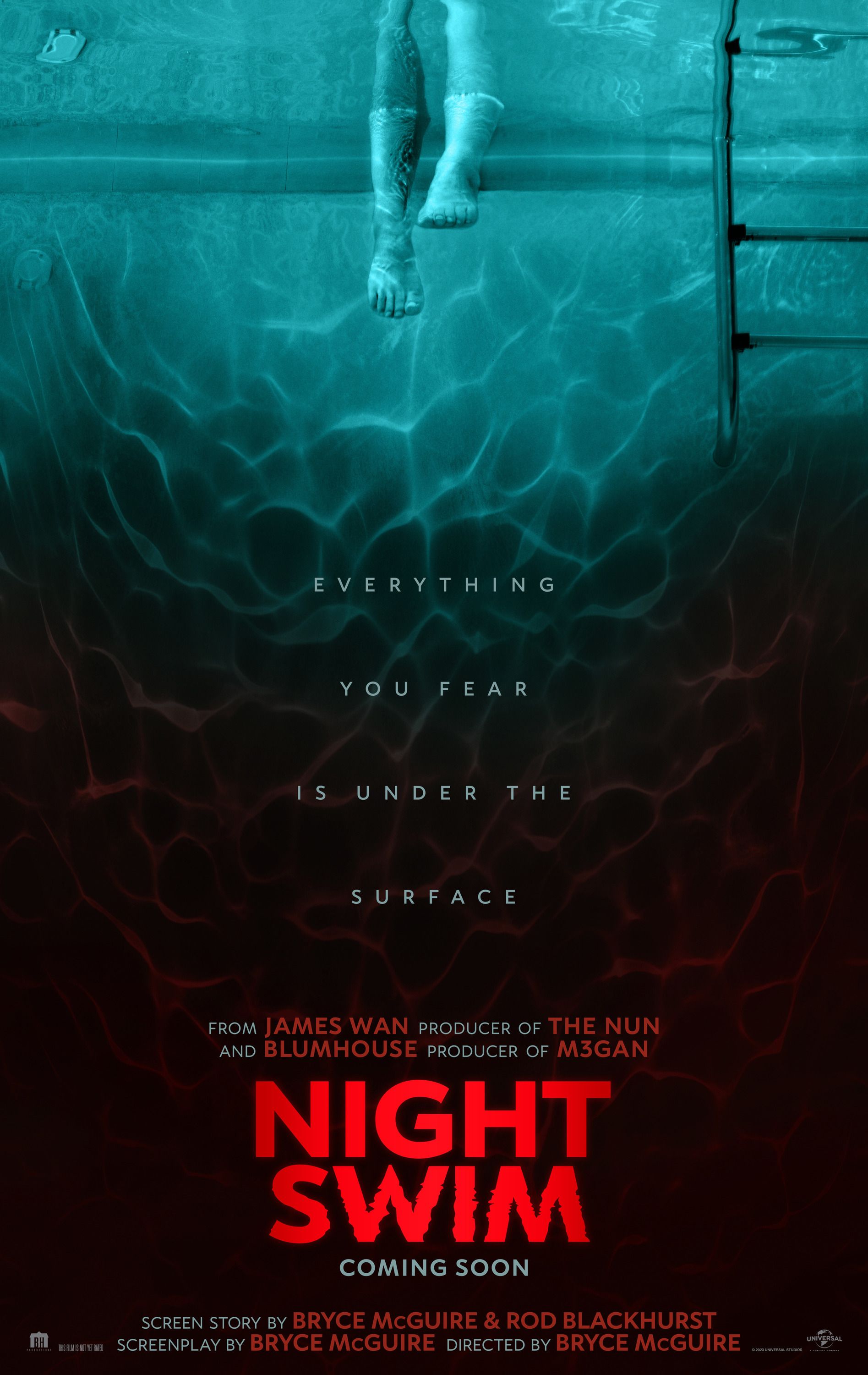 Night Swimming Everything We Know About The Movie Haunted Swimming   Night Swim Film Poster 