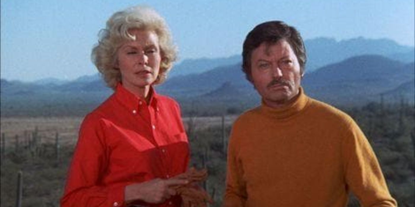 Janet Leigh and DeForest Kelley in 'Night of the Lepus.' 