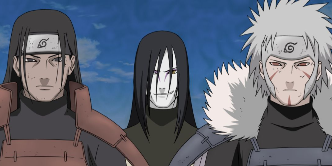 Orochimaru and the hokages in Naruto