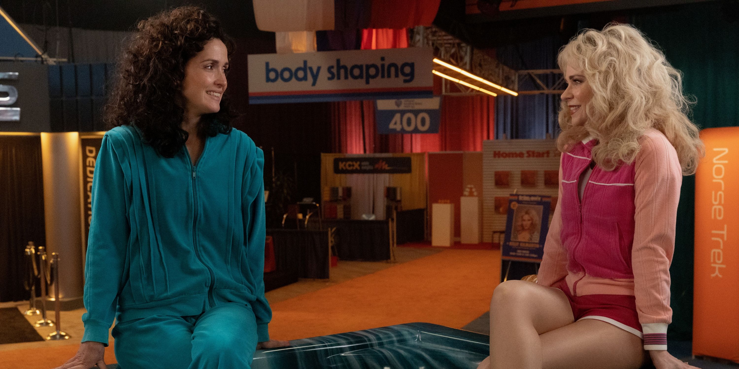 Rose Byrne as Sheila Rubin and Zooey Deschanel as Kelly Kilmartin in Season 3 of Physical