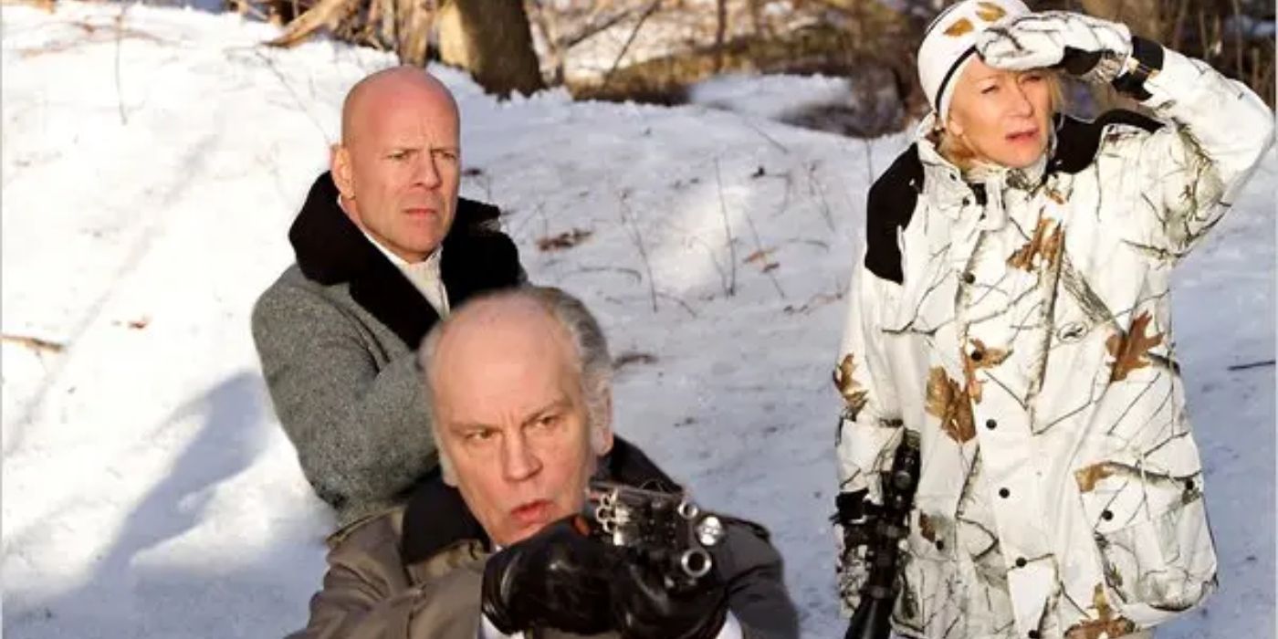 Bruce Willis, John Malkovich, and Helen Mirren in 'Red.' 