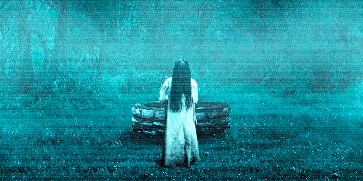 A malevolent spirit emerges from a well and walks towards the camera in 'The Ring' (2002)
