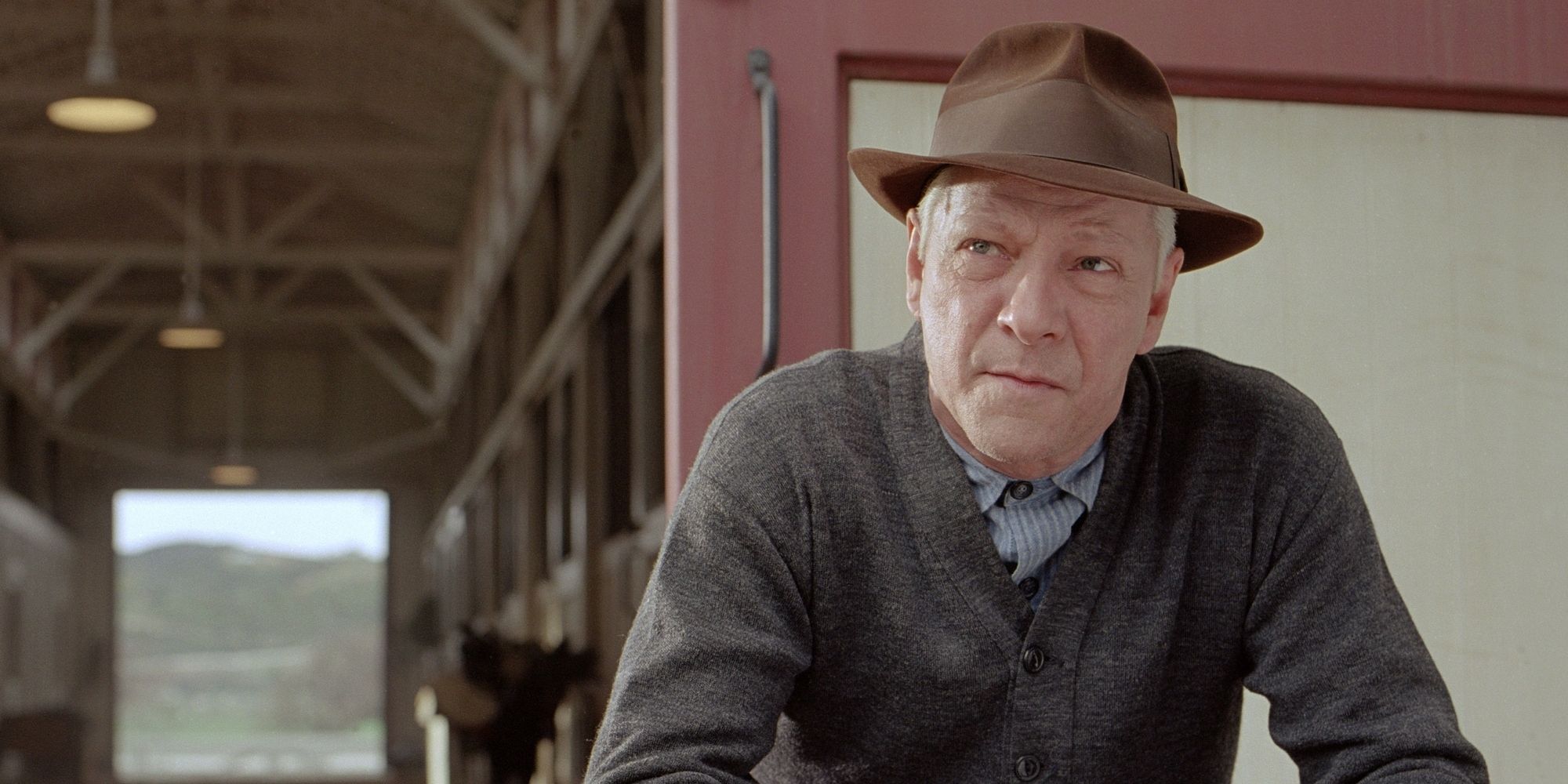 Chris Cooper as Tom Smith looking to the distance in Seabiscuit