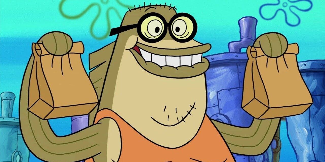 A still of the character Bubble Bass from SpongeBob SquarePants