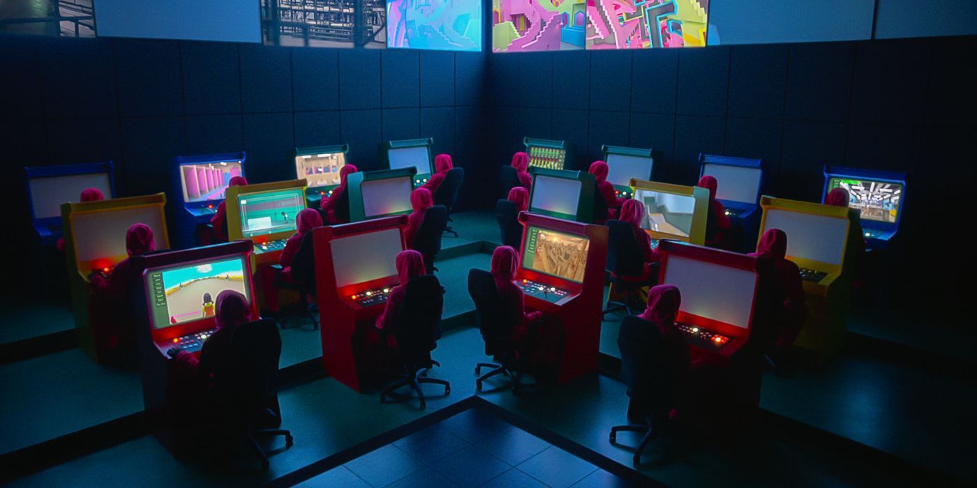 The guards in the control room in Squid Game: The Challenge